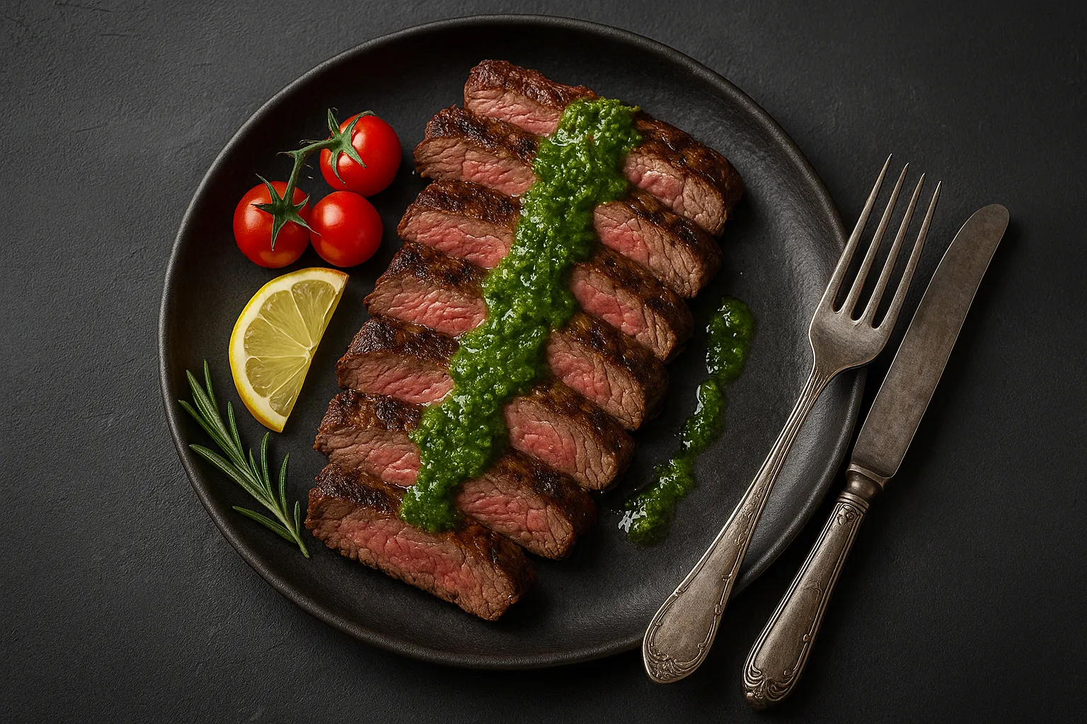 Grilled Beef Entrecote with Chimichurri