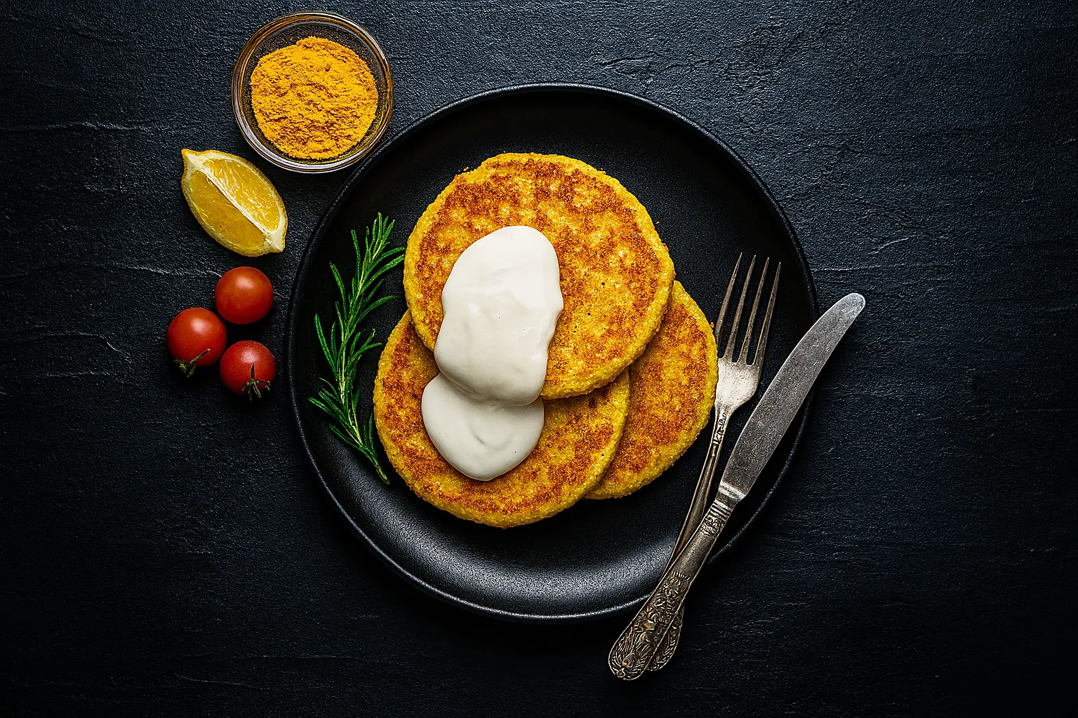 Crunchy Pancakes with Vanilla Cream